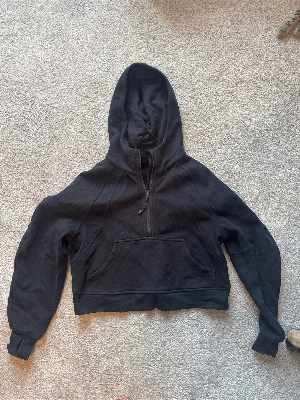 lululemon athletica Black Half-Zip Oversized Scuba